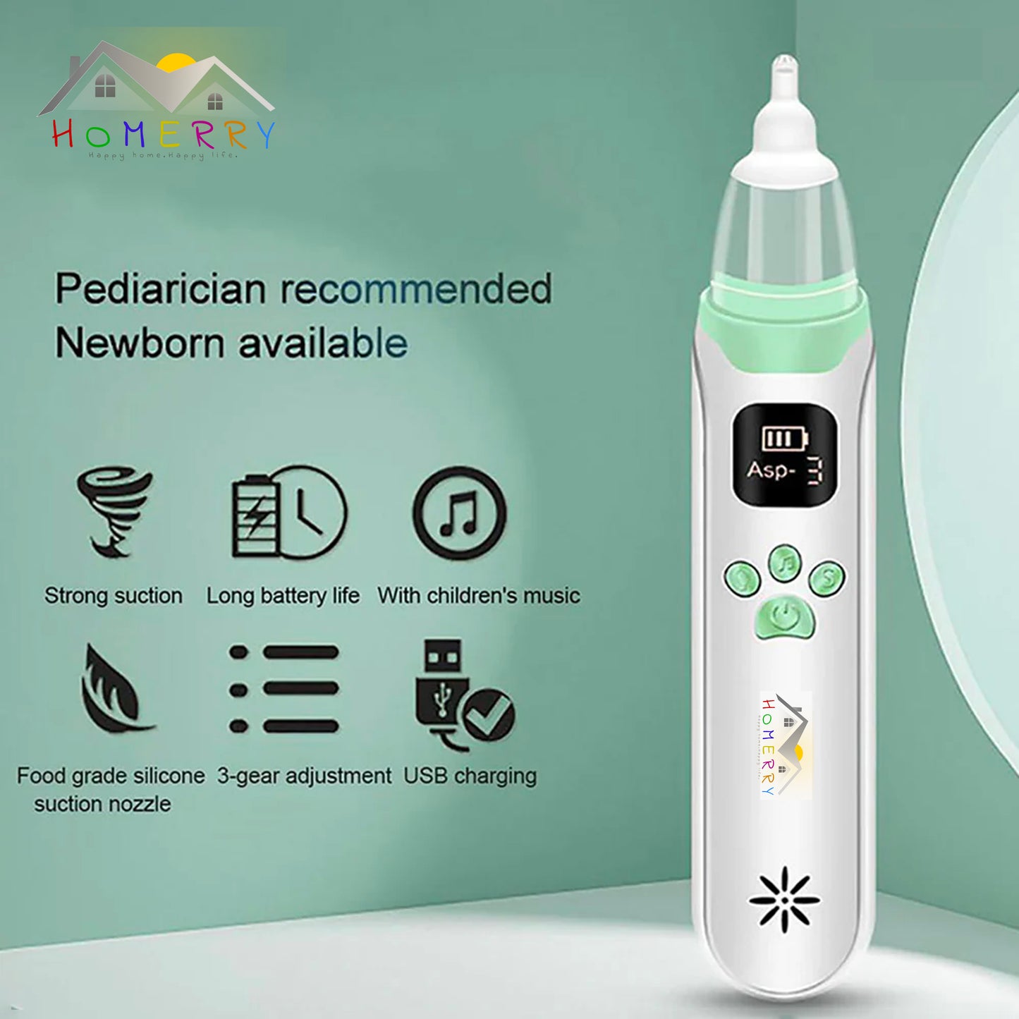 Homerry™ Suction Baby Nasal Aspirator